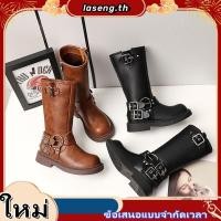 ราคา จัดส่งด่วน เด็กรองเท้ามาร์ตินเวอร์ชั่นเกาหลีรองเท้ายาวรองเท้าสั้นรองเท้าอัศวินสีน้ําตาลรองเท้าคาวบอยสาวหนาsoledหนังนุ่มretroรองเท้า (46908479217)
