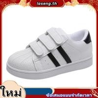 ราคา LUCK Kids รองเท้าผ้าใบเด็ก สีขาวบริสุทธิ์ รองเท้านักเรียน เปลือกหอย นิ้วเท้า เหมาะสําหรับเด็กชายและเด็กหญิง (40574954463)
