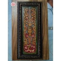 ราคา งานศิลปะเครื่องหนังแท้ ตอกลายศิลปะไทย ขนาดกรอบ 54 5x24 cm สำหรับแขวนฝาผนัง (41007346141)