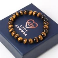 ราคา LUCYSUMMER กำไลข้อมือหินแท้ Tiger eye ไทเกอร์ อาย กำไลหินแท้ รับประกันหินแท้ (4534143667)