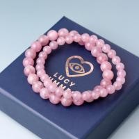 ราคา LUCYSUMMER กำไลหินแท้ Rose Quartz Madagascar ขนาด 6 mm Premium AAAAAAA โรสควอตซ์ กำไลหินแท้ รับประกันหินแท้ (41664496901)