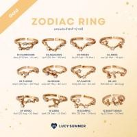 ราคา LUCYSUMMER Gold แหวนราศี 12 ราศี เสริมดวงปี 2026 พลอย White Topaz ดีไซน์กลุ่มดาว ปรับไซส์ได้ ของขวัญมงคล (5310479291)