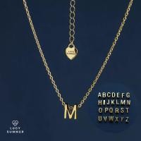 ราคา LUCYSUMMER Silver 925 Alphabet A Z สร้อยลายโซ่พร้อมจี้ตัวอักษร สร้อยทำจากเงินแท้ Silver 925 (21657536939)