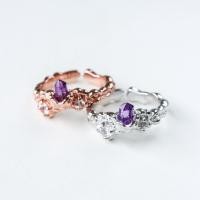 ราคา LUCYSUMMER Magic Crystal แหวนพลอยแท้ Amethyst Crystal ประดับพลอย White Topaz (24850048497)