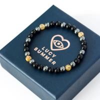 ราคา LUCYSUMMER กำไลข้อมือหินแท้ นิล ไหมทอง เฮมาไทท์ Onyx Hematite Golden Rutile Quartz ขนาด 6 มม (22964362438)