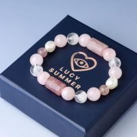 ราคา LUCYSUMMER กำไลข้อมือหิน Rose Quartz Strawberry Quartz Pearl Himalaya Quartz (24446534683)