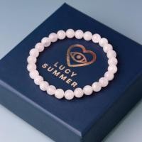 ราคา LUCYSUMMER กำไลข้อมือหินแท้ Morganite ขนาด 6 mm กำไลหินแท้ รับประกันหินแท้ (40920723164)