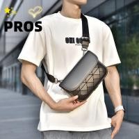 ราคา PROS กระเป๋าสะพายชาย กระเป๋า Messenger เคลือบลายตาราง กระเป๋าใบเล็กกันน้ํากระเป๋าสะพายข้าง (43021056794)