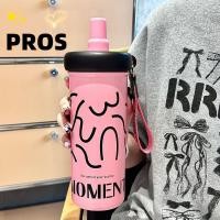 ราคา PROS ถ้วยสูญญากาศ พร้อมฝาปิดเชือกยกฟางถ้วยฉนวน แบบพกพา 600ML 316 สแตนเลส Drinkware พนักงานออฟฟิศ (51857824285)