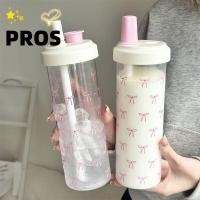 ราคา ขวดน้ํา PROS ถ้วยฟางพลาสติก 500 มล ถ้วยพลาสติกความจุขนาดใหญ่กุทัณฑ์น่ารัก กาแฟชาฟอง (44808508739)