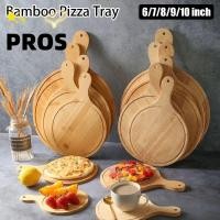 ราคา PROS 1 ชิ้นไม้พิซซ่า Board 6 7 8 9 10 นิ้ว Platter ไม้ไผ่พิซซ่าถาด ทนทานรอบพร้อมที่จับเค้ก Bakeware หินตัดถาดอบครัวเครื่องมือ (24198088165)