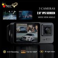 ราคา เครื่องบันทึกยานพาหนะ PROS 360 ดู IR Night Vision Car DVR การบันทึก HD 3 ช่อง Car Dashcam การตรวจสอบยานพาหนะ (52408052354)