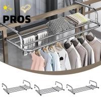ราคา PROS ราวแขวนระเบียง สแตนเลส Scalable ราวตากผ้า ทนทานตั้งพื้น 50 158 ซม ปรับเสื้อผ้า Organizer Racks สําหรับระเบียงและหน้าต่าง (41779572596)
