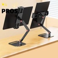 ราคา PROS ที่วางโทรศัพท์มอนิเตอร์ ขาตั้งแท็บเล็ตแบบปรับได้ขยายได้ Universal 360 ขายึดแท็บเล็ตแบบพับได้แบบหมุนได้สําหรับ 12 17ใน (28594587509)