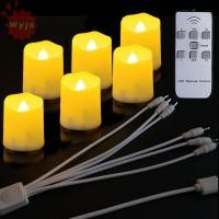 ราคา WYJS เทียนLED 6 ชิ้น สามารถชาร์จไฟได้ เปลวไฟสมจริง ควบคุมโดยรีโมทและมีฟังก์ชันปรับแสงและจับเวลานาน (58109135566)