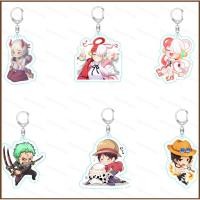ราคา ZY2 One Piece สีแดงพวงกุญแจอะนิเมะพวงกุญแจอะคริลิคน่ารักกระเป๋าจี้การ์ตูน Uta Luffy Chopper Zoro Sanji Key Chain ของขวัญ (53057860160)
