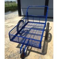 ราคา รุ่นตะแกรง2ชั้น ล้อใหม่17นิ้ว รถเข็น3ล้อมือหนึ่ง โครงเหล็กสีน้ำเงิน ขนาด12ปี๊บ 75x125cm ล้อหน้าแม็กซ์เหล็ก ยางตัน (42977018209)