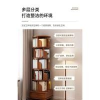 ราคา ชั้นวางหนังสือหมุนได้ 360 องศา ชั้นวางของในห้องนั่งเล่นในบ้าน มีล้อ ชั้นวางหนังสือภาพนักเรียนแบบถอดได้ ตู้ติดผนัง (26229171731)