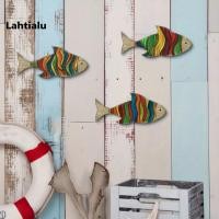 ราคา Lahtialu No drill Wall ตกแต่งไม้ธรรมชาติ Wall Decor 3 ชิ้นไม้ Tropical Fish Wall Art Coastal Decor Vintage Ocean ประติมากรรมสําหรับห้องนอนห้องครัวเนอสเซอรี่ Beach House (53706990948)