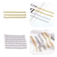 ราคา โซ่ปรับระดับ สายโซ่ต่อขยายสร้อยคอ สร้อยข้อมือ สำหรับทำ เครื่องประดับ ยาว 4 5 CM 20 50 ชิ้นสแตนเลสขยายโซ่หางสร้อย (28231382622)