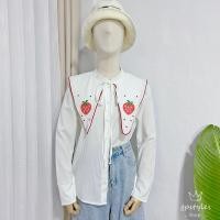 ราคา gp 0360 ? ? ? ? ? ? ? ? ? ? ? ? ? เสื้อเชิ้ตแต่งปกปักลายสตอเบอรี่สุดน่ารักมาแล้วค่า (19093596670)