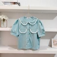 ราคา gp 0358 เสื้อเชิ้ตคอบัวแขนตุ๊กตา สไตล์เรียบๆน่ารัก (23481420511)