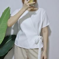 ราคา gp 0226 เสื้อคอกลมแขนสั้น ผูกโบว์ด้านข้าง (14863995575)