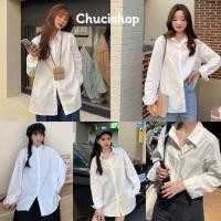 ราคา ปังสุด เสื้อเชิ้ตโอเวอร์ไซส์ เสื้อเชิ้ตสีขาว แขนยาวและแขนสั้น ทำงานอก40 65นิ้ว (19200365857)