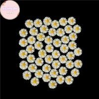 ราคา Solitudered 50 ชิ้นดอกไม้เดซี่สีขาวเรซิ่น flatba cabochon DIY เครื่องประดับตกแต่ง ไทย (45409303773)