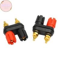 ราคา Solitudered ลําโพง Banana Plug Terminal Connector Banana Soet Dual หญิง Banana Plug สําหรับลําโพงเครื่องขยายเสียง Dual 2 Way Banana Plug Ja TH (41230154533)