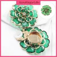 ราคา KING Alloy Floral Cufflinks Cover Rhinestones ดอกไม้ปุ่มคลิปอุปกรณ์เสริมเสื้อผ้า (55907132613)