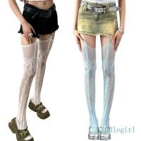 ราคา King ผู้หญิงดูผ่าน Fishent Pantyhose Suspender Tights Gothic Heart รูปแบบ Hollowed Garter เข็มขัดต้นขาถุงน่อง (28619864836)