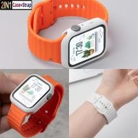 ราคา 2 IN 1 Wave Strap กรณี Soft Sport Band ฝาครอบซิลิโคนสําหรับ Apple Watch Ultra 3 2 49 มม S11 10 9 8 7 SE3 iWatch Series 46 มม 49 มม 45 มม 42 มม 44 มม 40 มม 38 มม (51607050184)