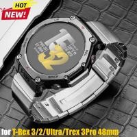 ราคา สายสแตนเลสสําหรับ Huami Amazfit T REX 3 2 T Rex 3Pro 48 มม นาฬิกาสมาร์ทสร้อยข้อมือกีฬาสําหรับ Xiaomi Amazfit T Rex T Rex Pro 2 Correa (57352004167)