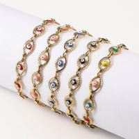 ราคา สร้อยข้อมือสแตนเลสมากลายตาปีศาจ สไตล์แฟชั่นสูงคุณภาพ สำหรับสุภาพสตรี พร้อมขายส่ง (47055623841)