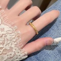 ราคา Blessed วิธีโบราณแหวนเหล็กไทเทเนียมแข็งหญิง 18k แหวนทองหรูหรา High End ins สไตล์ Simple High End แหวนจับคู่ (26112065106)