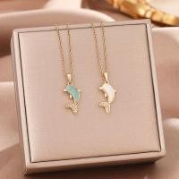 ราคา น่ารักโอปอลปลาโลมาปลาโลมาจี้ไทเทเนียมเหล็กสร้อยคอสาวเครื่องประดับ อิน ซอก ออกแบบสแตนเลสโซ่กระดูกไหปลาร้า (29181801684)