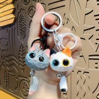 ราคา พวงกุญแจหัวแมวตาโต hchjy พวงกุญแจ3D จี้ป้องกันการสูญหายที่ทนทานพวงกุญแจรถ unisex th (50256535445)