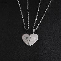 ราคา Hchjy เครื่องประดับคู่รักสร้อยคอหัวใจสร้อยคอคู่สแตนเลสจี้ความรักแกะสลักสร้อยคอวันวาเลนไทน์ (49109010576)