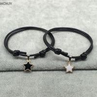 ราคา Hchjy กำไลข้อมือคู่รัก2ชิ้น เซ็ตสร้อยข้อมือเชือกสีดำจี้สำหรับผู้ชายผู้หญิงคนรักของขวัญ (42778935628)