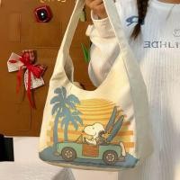 ราคา 2025 Snoopy Puppy กระเป๋าสะพาย All Match กระเป๋าผ้าใบความจุขนาดใหญ่นักเรียน Commuter Tote Bag Outing Bag (57350575805)