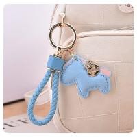ราคา ทันทีมีเงินกระเป๋าเครื่องประดับพวงกุญแจรถเชือกหนังน่ารักประณีตคู่หนังเชือกมือทําเองจี้ม้าโพนี่ (43109546931)