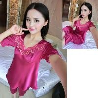 ราคา SZ1604 ชุดนอน Premium ขา 3 ส่วนสีม่วง (1049560080)