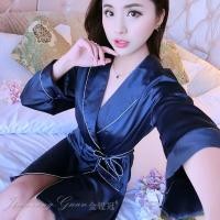 ราคา SZ1435 ชุดคลุม Premium ผ้าซาตินสีน้ำเงิน (712013546)