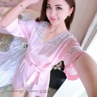 ราคา SZ1215 ชุดคลุม Premium ผ้าซาตินลานสีทรูสีชมพูอ่อน (223240010)