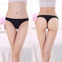 ราคา SZ777 กางเกงในไร้ขอบสีพื้นดำ (41215563)