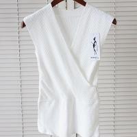 ราคา SZD5161 เสื้อยืดไหมพรมเว้าวีอกสีขาว (150786236)