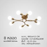 ราคา โคมไฟเพดานโมเดิร์นสีทองเงา โคมไฟคอนโด โคมไฟเหล็กดัด โคมไฟวินเทจ SZP0465 (29358343217)