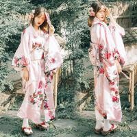 ราคา SZ1841 ชุดยูคาตะสีชมพูอ่อนลายดอกไม้สีแดง (2022561919)