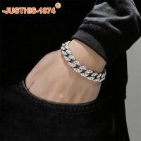 ราคา สร้อยข้อมือโซ่ สเตนเลส 20cm สไตล์ฮิปฮอป เครื่องประดับแฟชั่น ทอง ทอง ดำ เพชร (53502627156)
